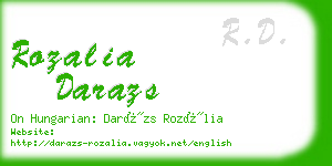 rozalia darazs business card